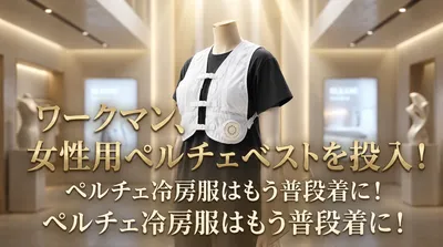 ワークマン、女性用ペルチェベストを投入！ペルチェ冷房服はもう普段着に！