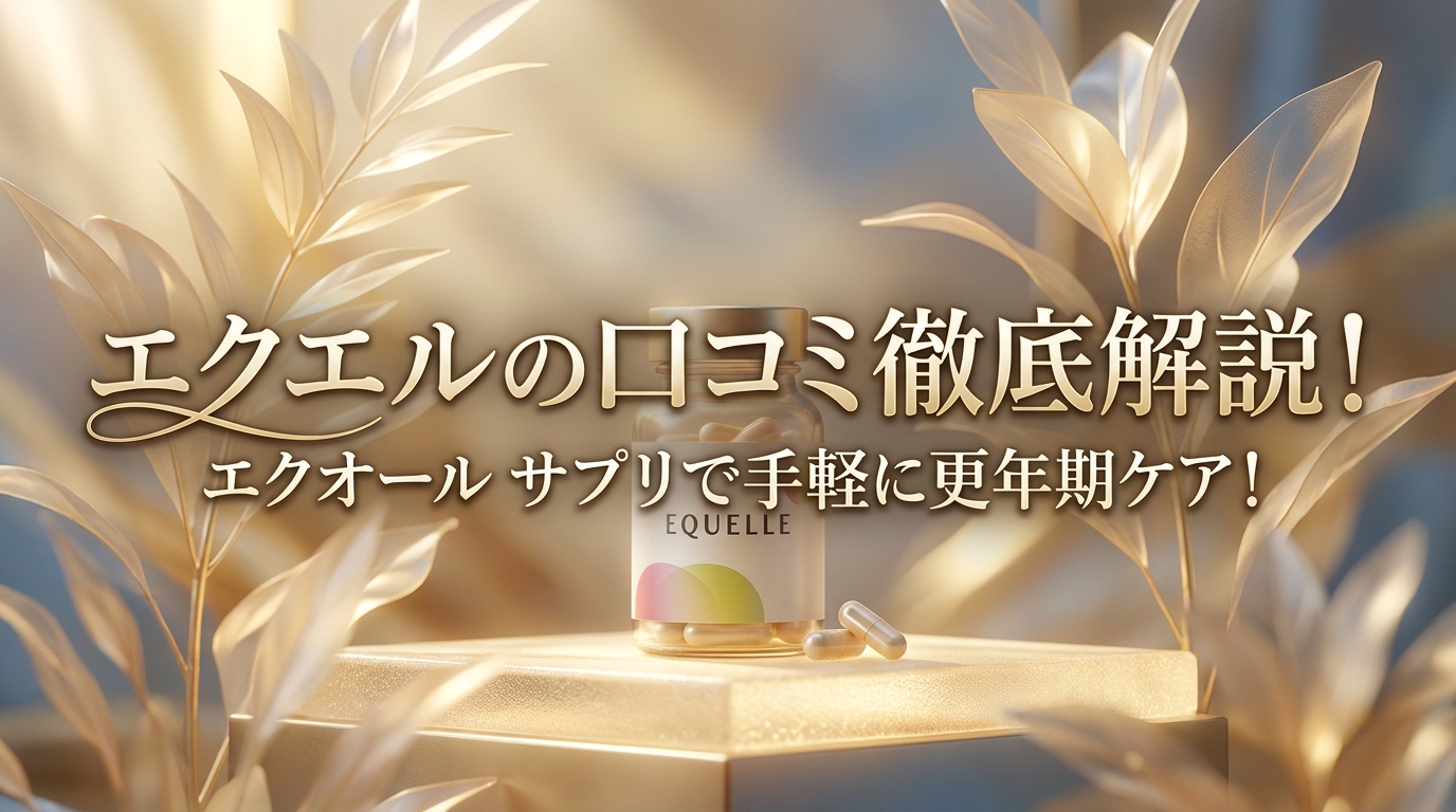 エクエルの口コミ徹底解説！エクオール サプリで手軽に更年期ケア！
