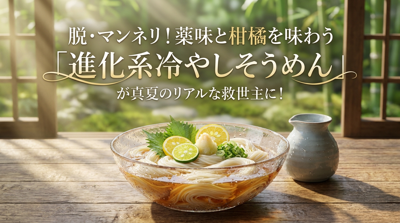 脱・マンネリ!薬味と柑橘を味わう「進化系冷やしそうめん」が真夏のリアルな救世主に!