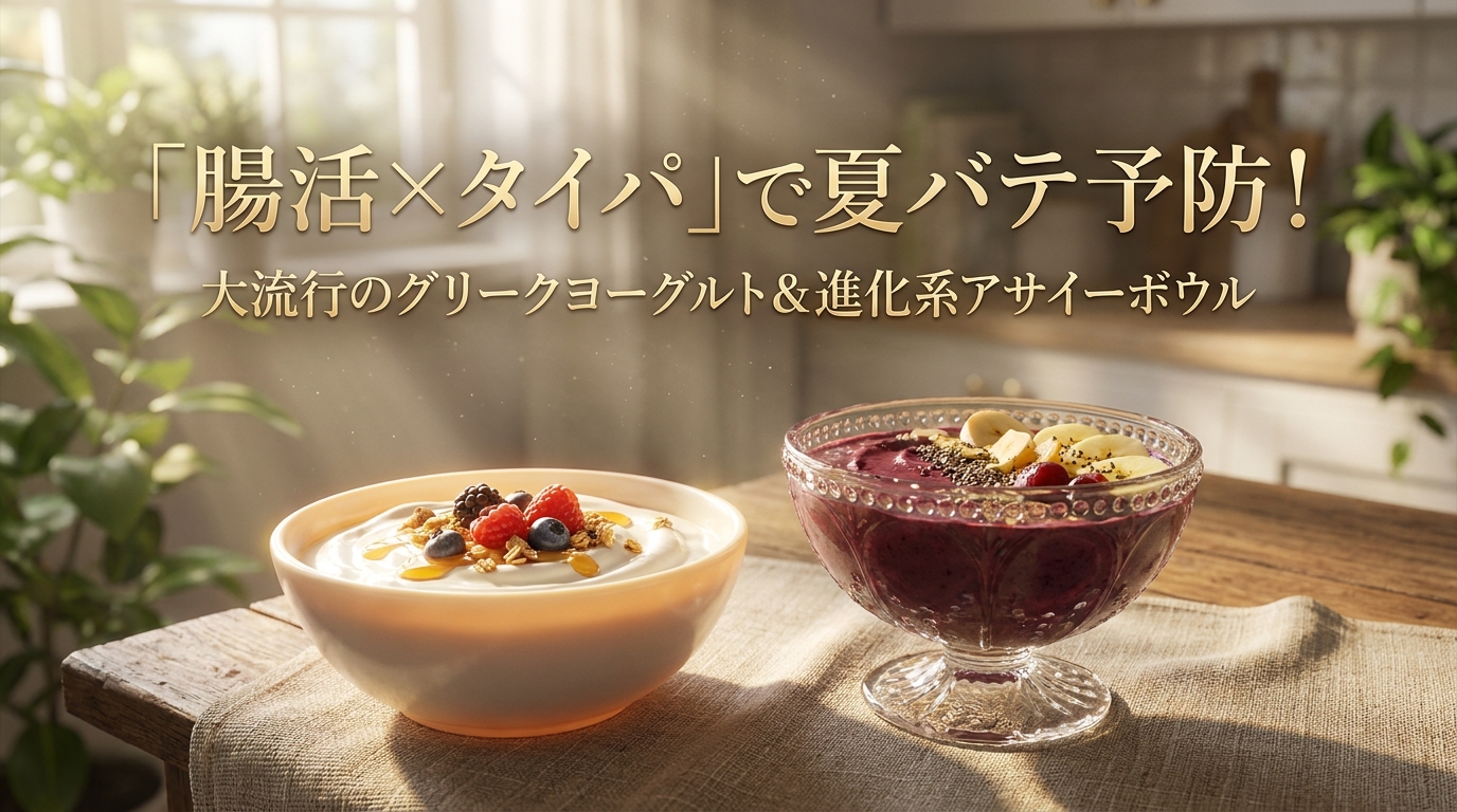 「腸活×タイパ」で夏バテ予防！大流行のグリークヨーグルト＆進化系アサイーボウル